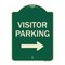 Signmission Designer Series-Visitor Parking With Right Arrow Green, 24" x 18", G-1824-9742 A-DES-G-1824-9742 - alternate 1